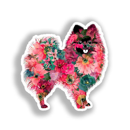 Pomeranian Dog Vinyl Decal Sticker for Car, Laptop, Tumbler and more # A017404-4" x 4"