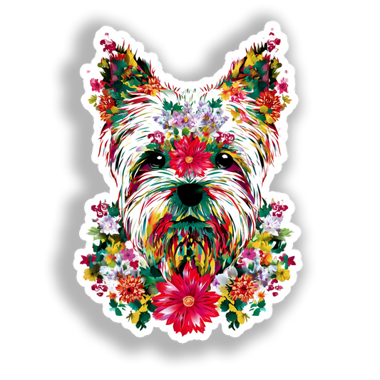 Yorkshire Terrier Dog Vinyl Decal Sticker for Car, Laptop, Tumbler and more # A017124-4" x 4"