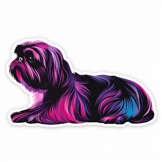 Adorable Shih Tzu Dog Expressive surreal Vinyl Decal Sticker for Car, Laptop, Tumbler and more # F018339