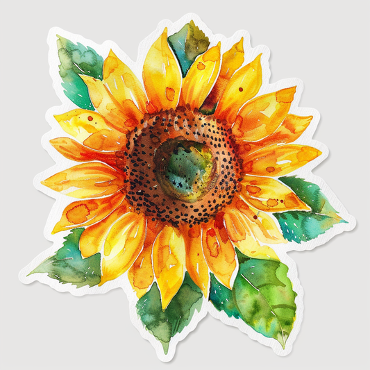 Sunflower flower majestic Expressive surreal Vinyl Decal Sticker for Car, Laptop, Tumbler and more # F023041