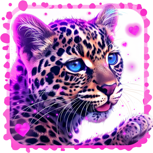 Leopard majestic Expressive surreal Vinyl Decal Sticker for Car, Laptop, Tumbler and more # F022535