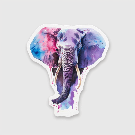 Elephant Expressive surreal Vinyl Decal Sticker for Car, Laptop, Tumbler and more # F022251-4" x 4"