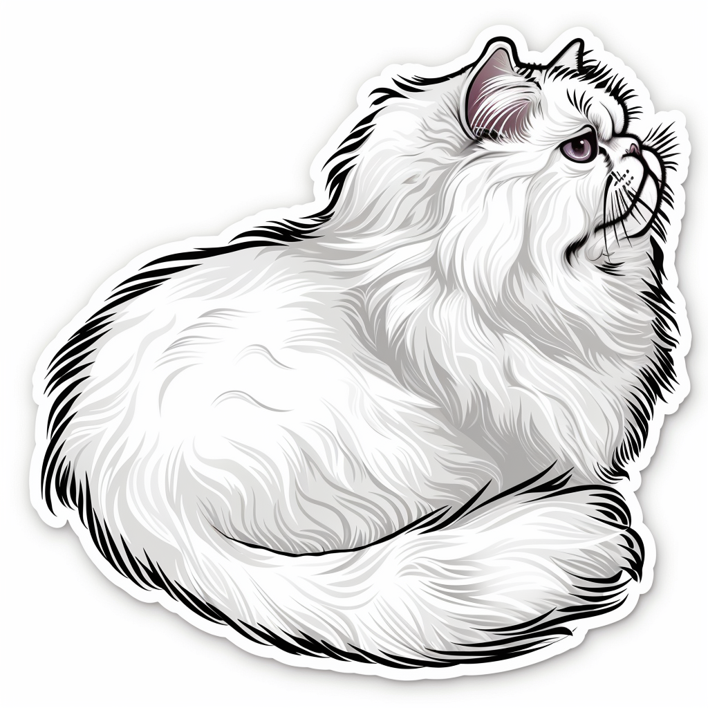 Persian cat Vinyl Decal Sticker for Car, Laptop, Tumbler and more # F07895