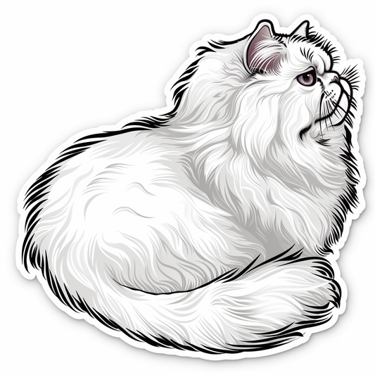 Persian cat Vinyl Decal Sticker for Car, Laptop, Tumbler and more # F07895