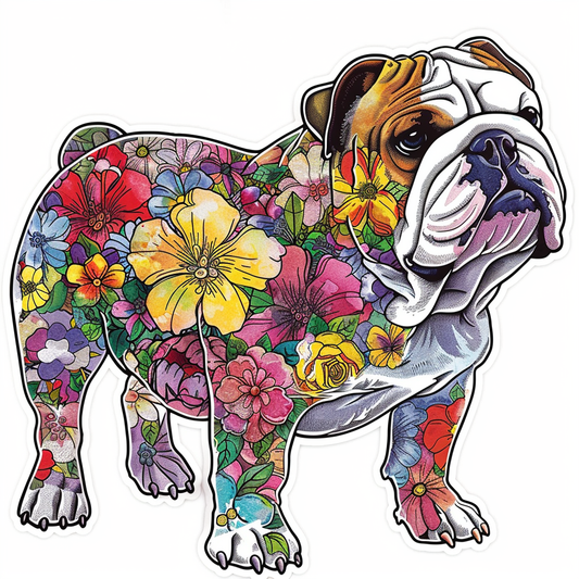 Bulldog Dog majestic Expressive surreal Vinyl Decal Sticker for Car, Laptop, Tumbler and more # F017590
