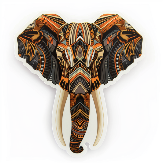 Elephant Expressive surreal Vinyl Decal Sticker for Car, Laptop, Tumbler and more # F022217-4" x 4"