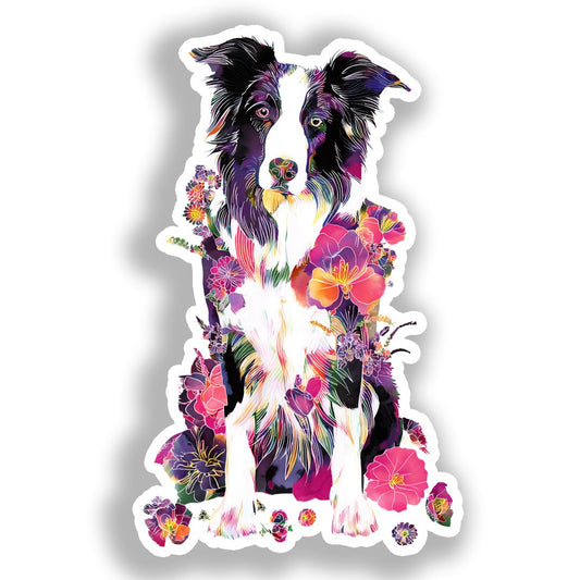 Border Callie Dog Vinyl Decal Sticker for Car, Laptop, Tumbler and more # A019003-4" x 4"
