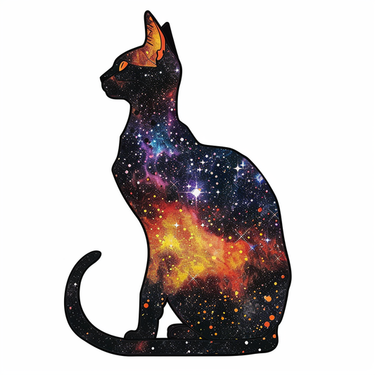 Abyssinian Cat astronaut majestic Expressive surreal Vinyl Decal Sticker for Car, Laptop, Tumbler and more # F021175-4" x 4"