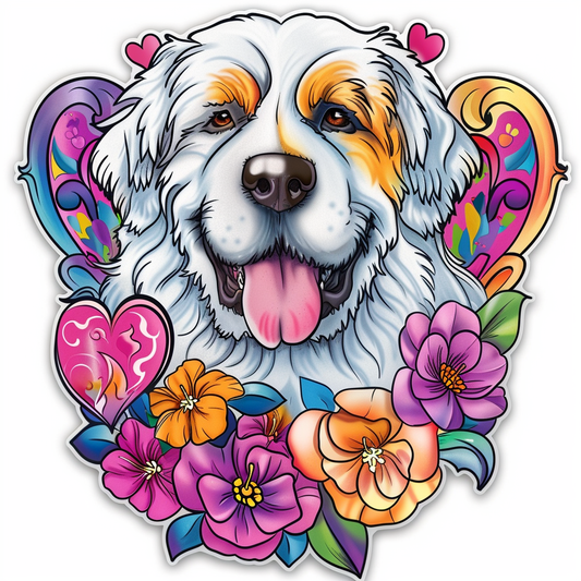 Great Pyrenees dog  Vinyl Decal Sticker for Car, Laptop, Tumbler and more # F023507