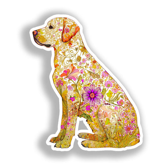 Labrador Retriever Dog Vinyl Decal Sticker for Car, Laptop, Tumbler and more # A019464-4" x 4"