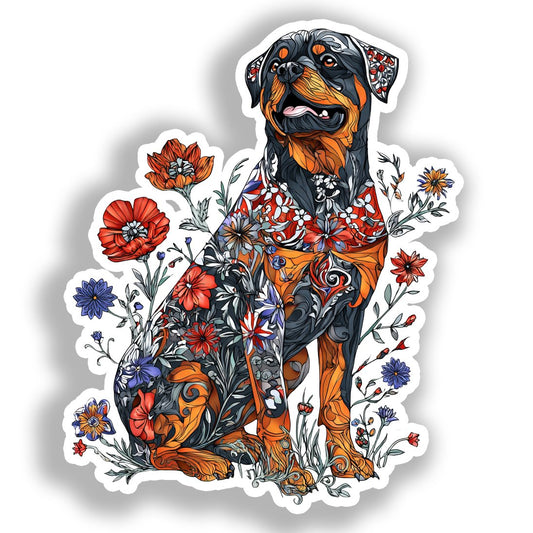 Rottweiler Dog Vinyl Decal Sticker for Car, Laptop, Tumbler and more # A018192-4" x 4"