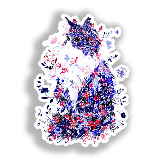 Maine Coon Cat Vinyl Decal Sticker for Car, Laptop, Tumbler and more # A019397-4" x 4"