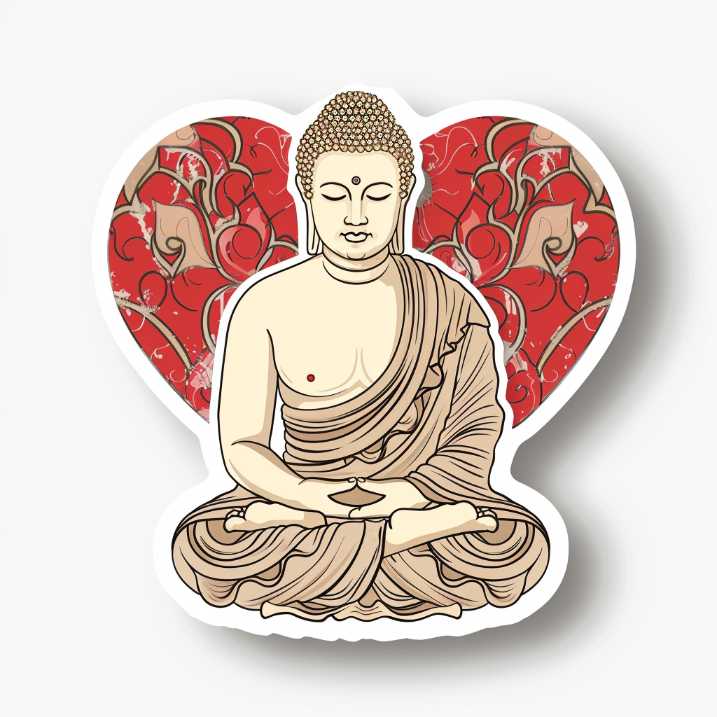 Buddha majestic Expressive surreal Vinyl Decal Sticker for Car, Laptop, Tumbler and more # F017022
