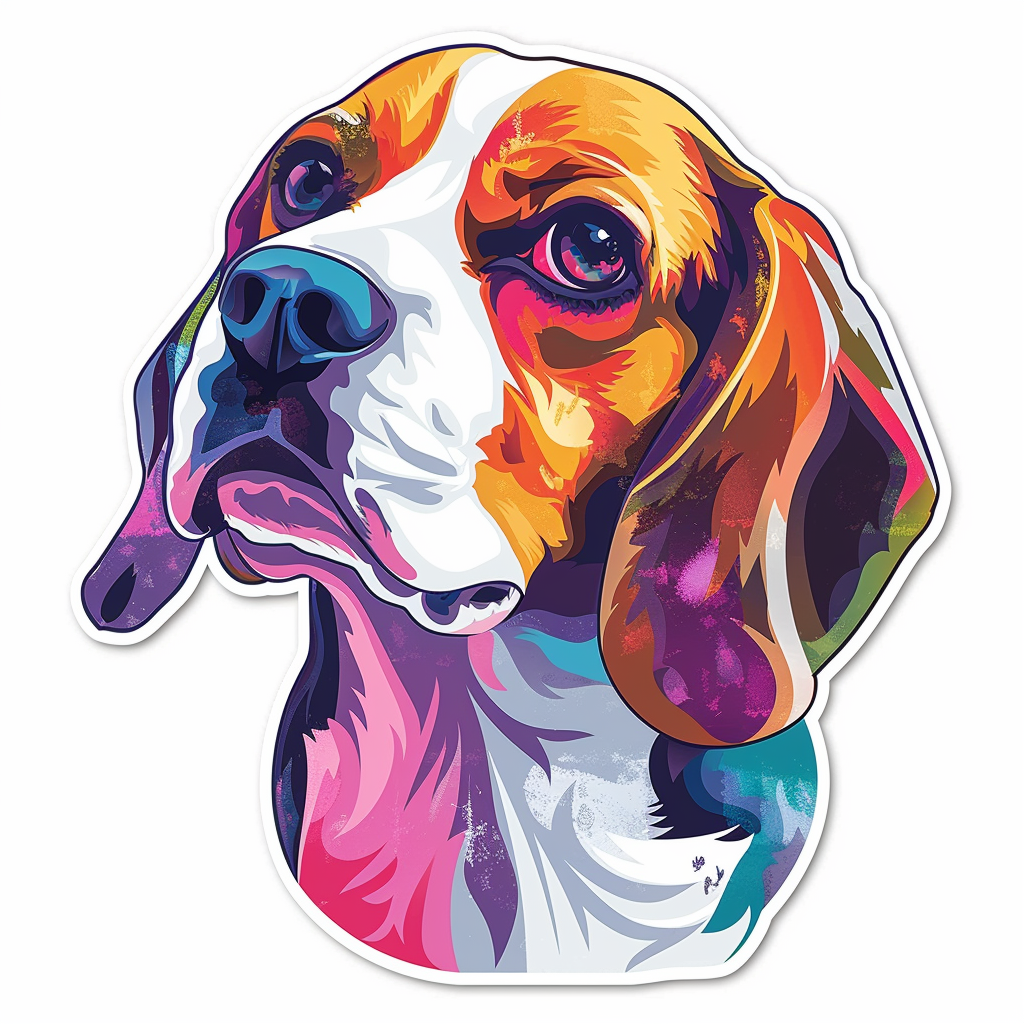 Beagle dog Vinyl Decal Sticker for Car, Laptop, Tumbler and more # F012141