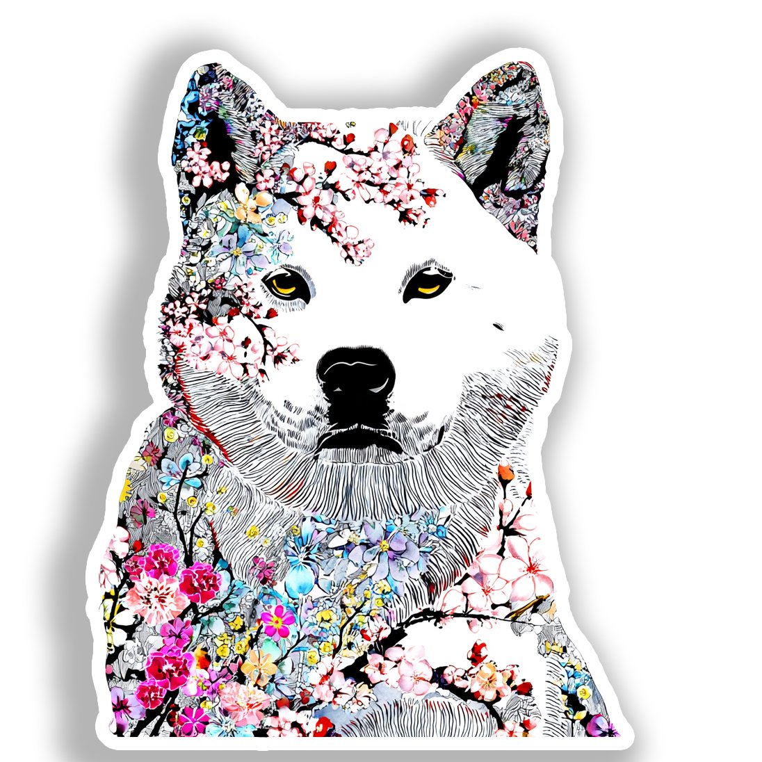 Akita Dog Vinyl Decal Sticker for Car, Laptop, Tumbler and more # A018813-4" x 4"