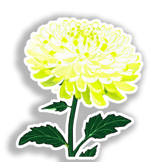 Dahlia Flower Vinyl Decal Sticker for Car, Laptop, Tumbler and more # A019711-4" x 4"