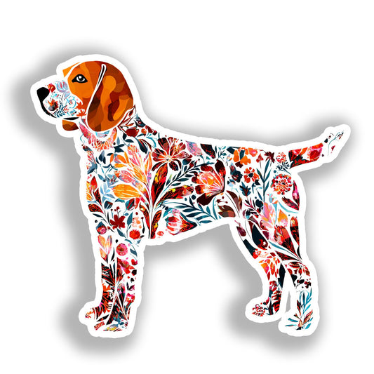 Beagle Dog Vinyl Decal Sticker for Car, Laptop, Tumbler and more # A018657-4" x 4"