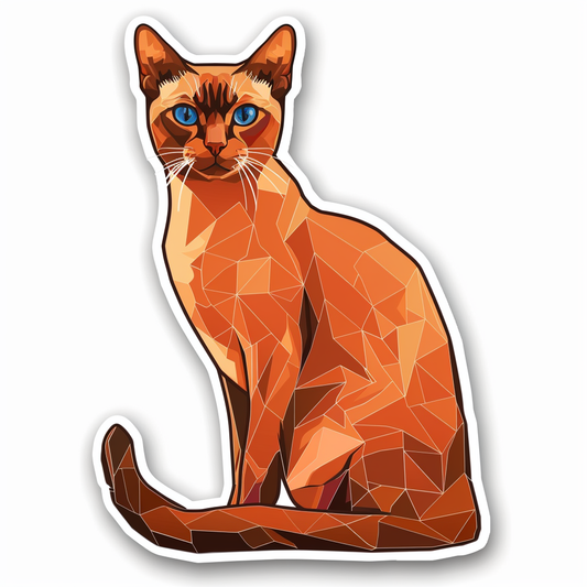 Burmese Cat Vinyl Decal Sticker for Car, Laptop, Tumbler and more # F010704