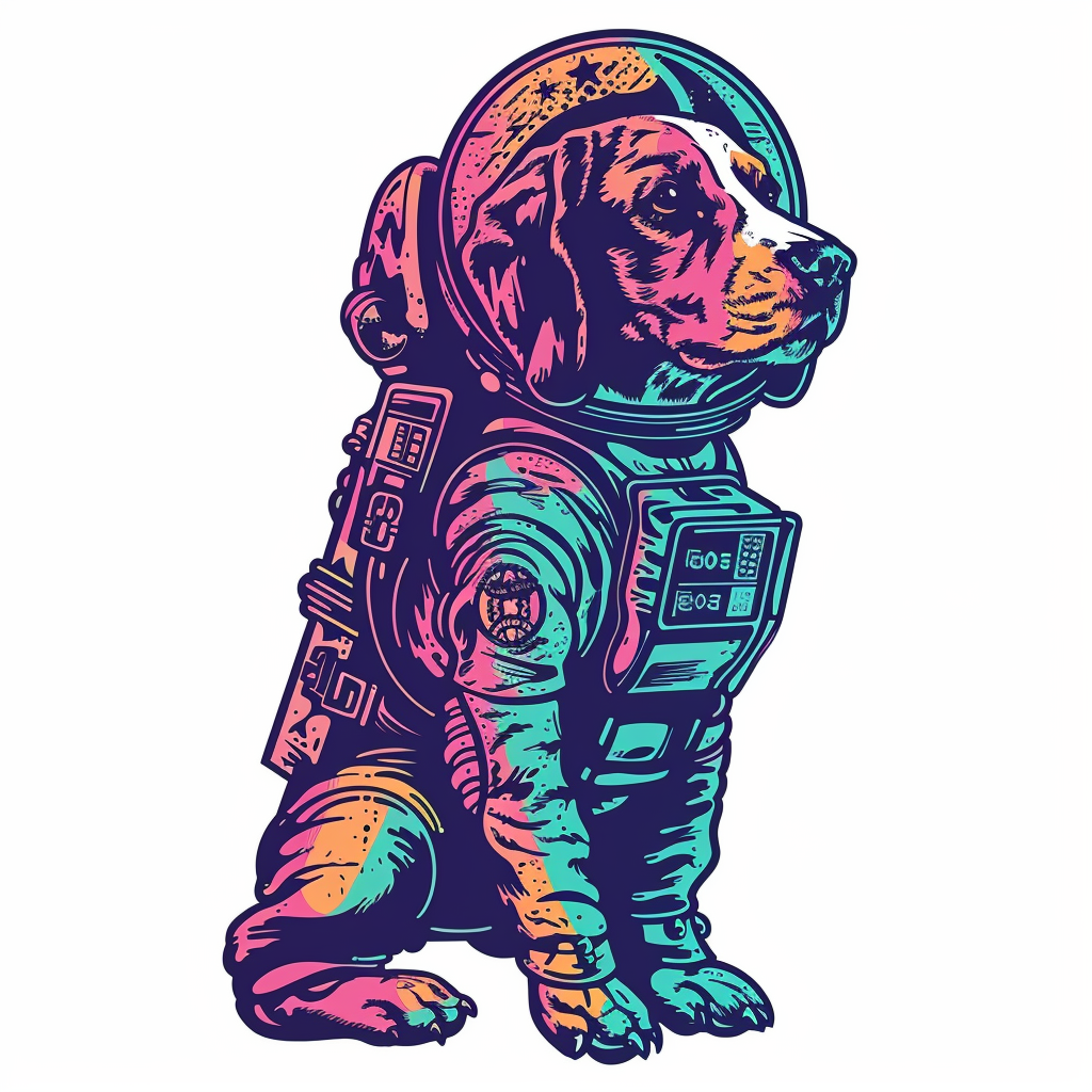 Beagle dog astronaut Vinyl Decal Sticker for Car, Laptop, Tumbler and more # F011912