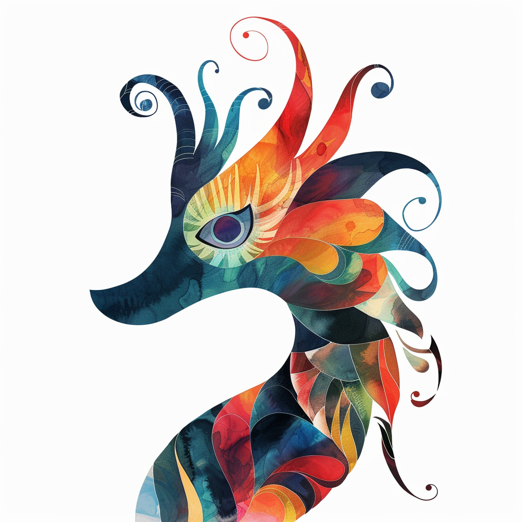 Dragon majestic Expressive surreal Vinyl Decal Sticker for Car, Laptop, Tumbler and more # F019121-4" x 4"