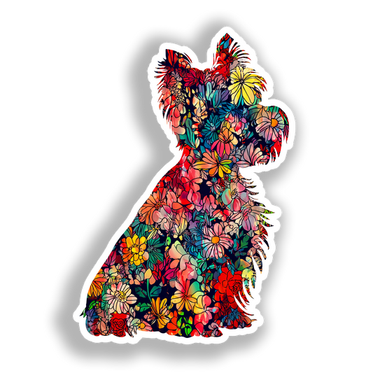 Yorkshire Terrier Dog Vinyl Decal Sticker for Car, Laptop, Tumbler and more # A017150-4" x 4"