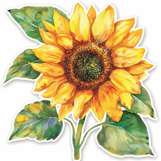 Sunflower flower majestic Expressive surreal Vinyl Decal Sticker for Car, Laptop, Tumbler and more # F023082
