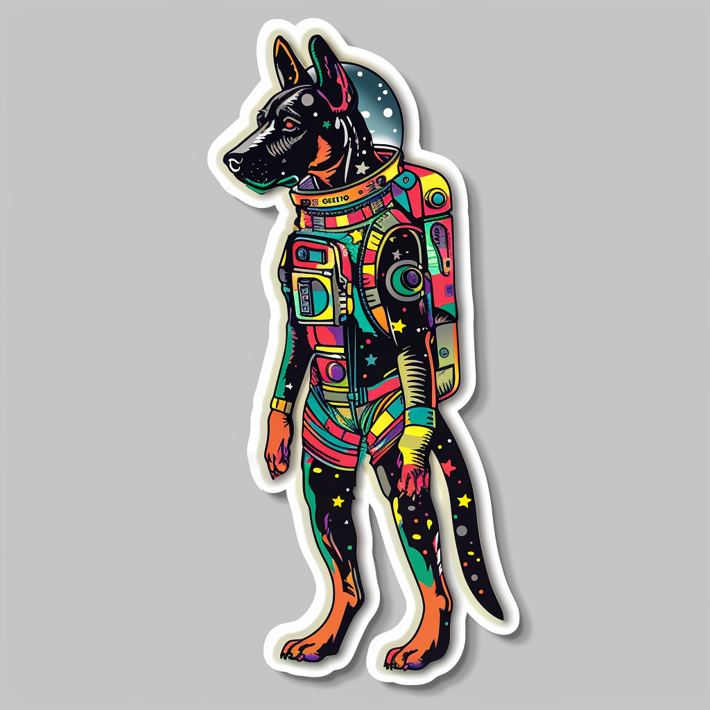 Cute and Adorable Doberman Pinscher Expressive surreal Vinyl Decal Sticker for Car, Laptop, Tumbler and more # F019325
