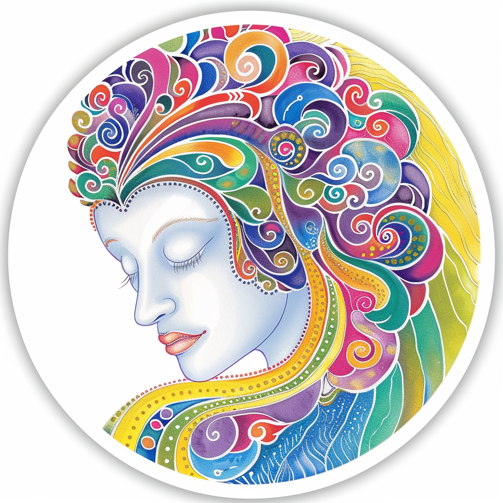 Sticker of a Buddha majestic Expressive surreal Vinyl Decal Sticker for Car, Laptop, Tumbler and more # F016836