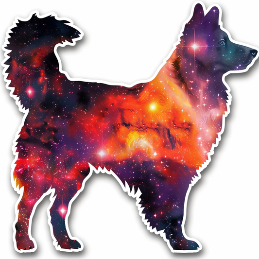 Border Collie Dog majestic Expressive surreal Vinyl Decal Sticker for Car, Laptop, Tumbler and more # F021834-4" x 4"
