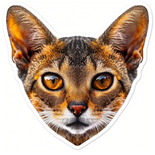 Abyssinian Cat astronaut majestic Expressive surreal Vinyl Decal Sticker for Car, Laptop, Tumbler and more # F021241-4" x 4"