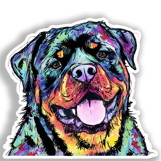 Rottweiler Dog Vinyl Decal Sticker for Car, Laptop, Tumbler and more # A018308-4" x 4"