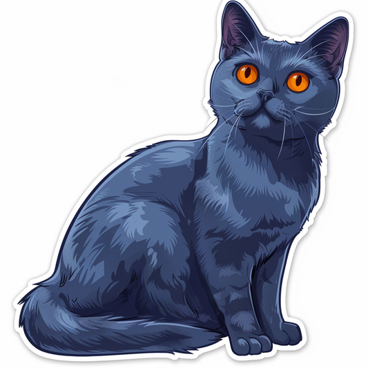 Russian Blue cat Vinyl Decal Sticker for Car, Laptop, Tumbler and more # F07671