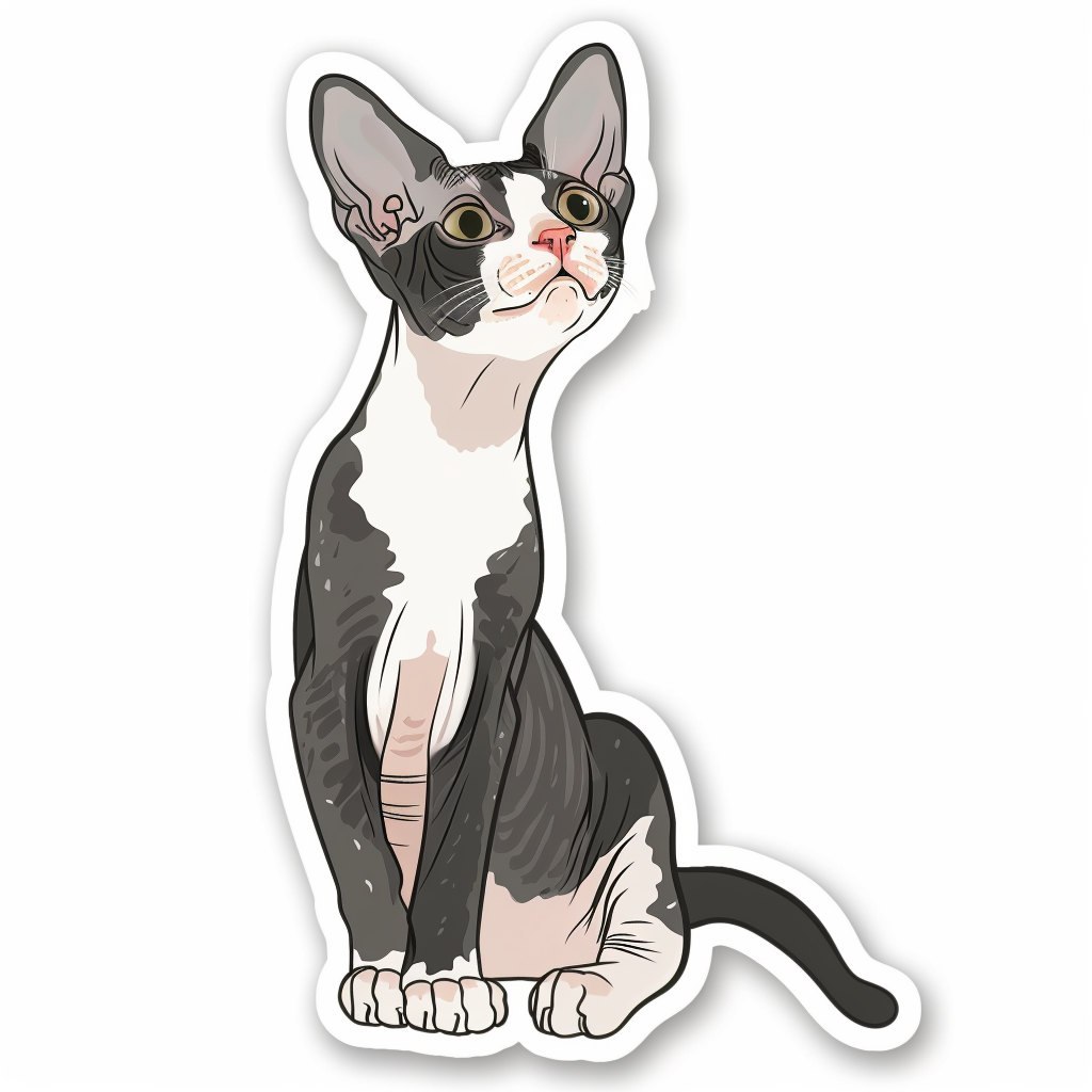 Devon Rex Cat Vinyl Decal Sticker for Car, Laptop, Tumbler and more # F09828