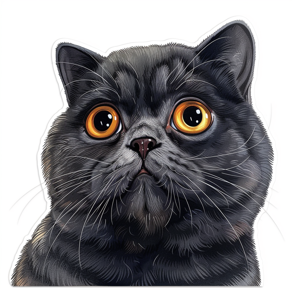 Scottish Fold cat Vinyl Decal Sticker for Car, Laptop, Tumbler and more # F07554