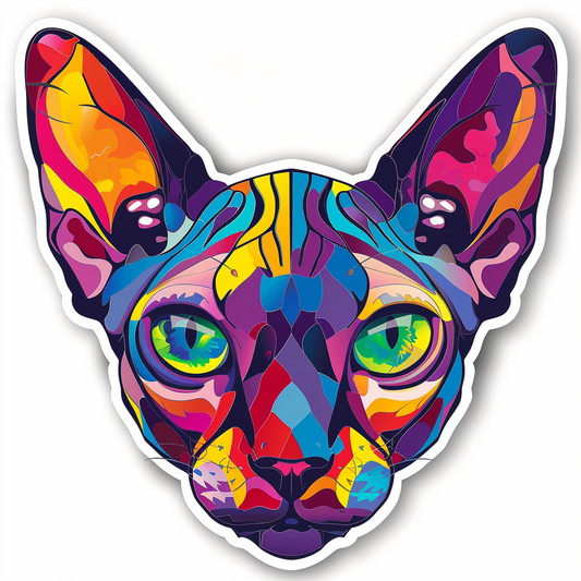 Sphynx Cat Vinyl Decal Sticker for Car, Laptop, Tumbler and more # F010118