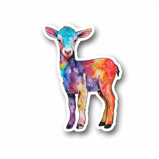 Goat majestic Expressive surreal Vinyl Decal Sticker for Car, Laptop, Tumbler and more # F020465-4" x 4"