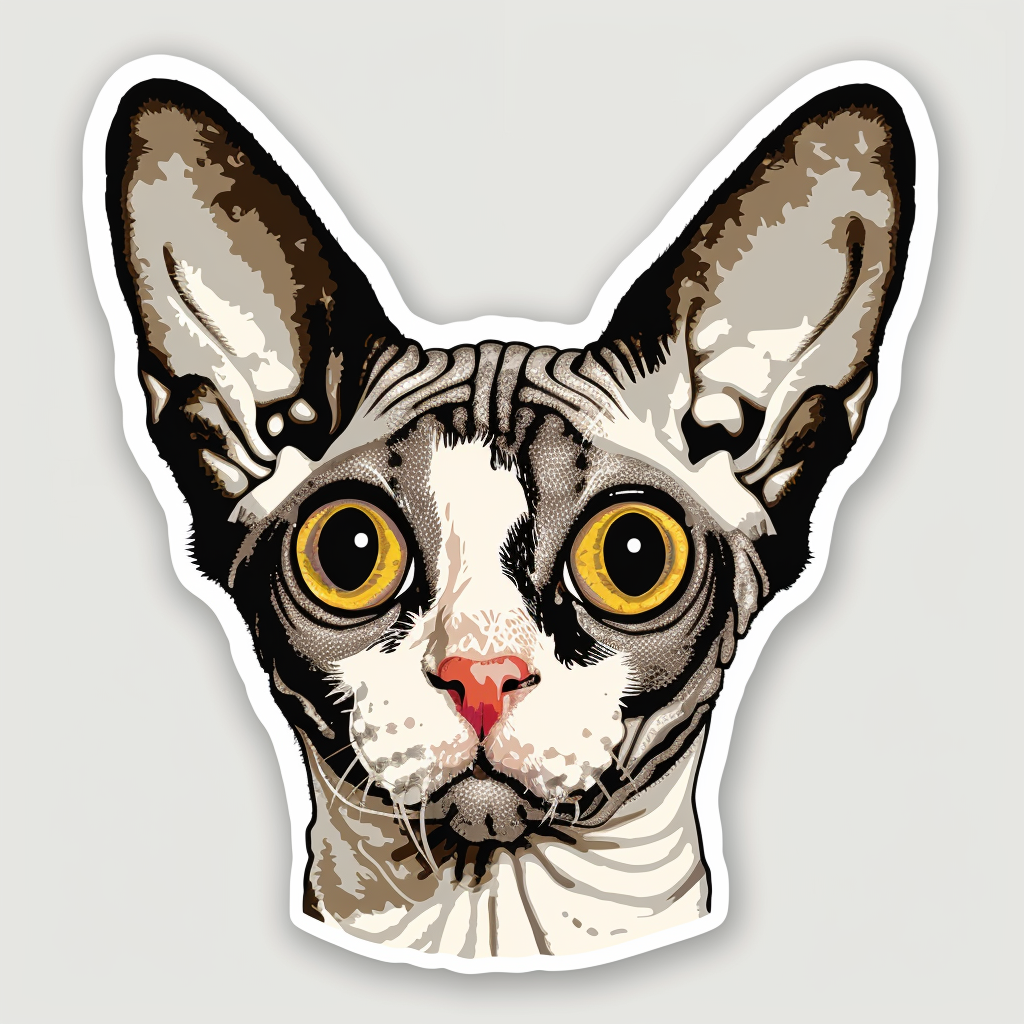 Devon Rex Cat Vinyl Decal Sticker for Car, Laptop, Tumbler and more # F09794