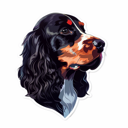 Cocker Spaniel Dog majestic Expressive surreal Vinyl Decal Sticker for Car, Laptop, Tumbler and more # F019771-4" x 4"