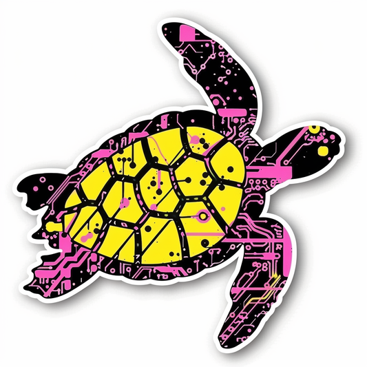 Sticker of a turtle majestic Expressive surreal Vinyl Decal Sticker for Car, Laptop, Tumbler and more # F022038
