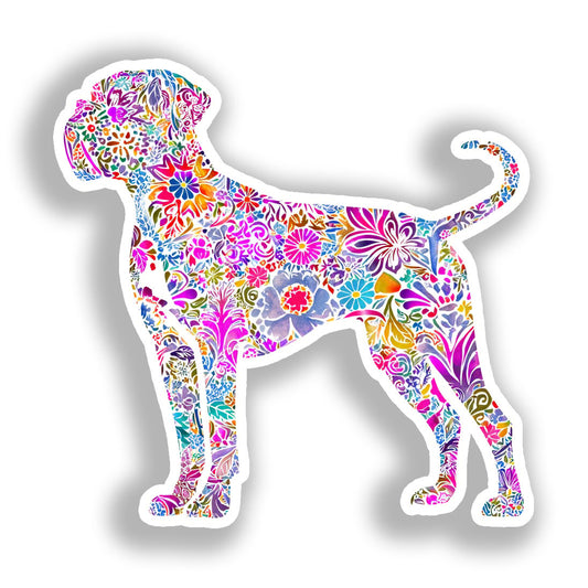 Boxer Dog Vinyl Decal Sticker for Car, Laptop, Tumbler and more # A018969-4" x 4"