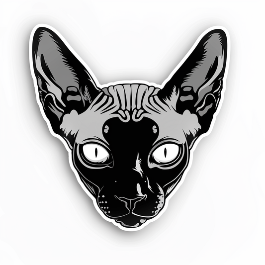 Sphynx Cat Vinyl Decal Sticker for Car, Laptop, Tumbler and more # F010083