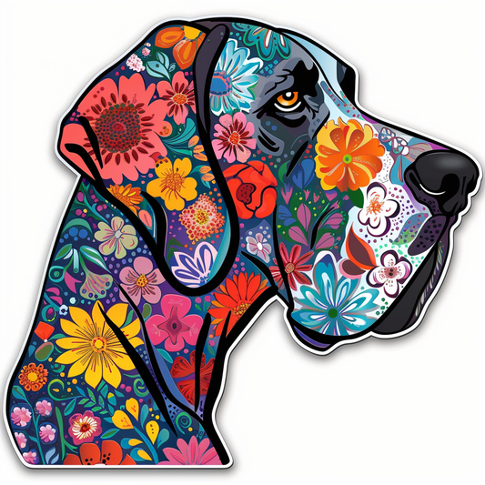 Great Dane Dog Expressive surreal Vinyl Decal Sticker for Car, Laptop, Tumbler and more # F022891