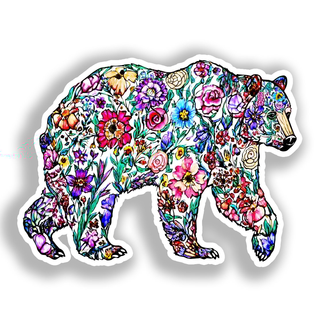 Bear Vinyl Decal Sticker for Car, Laptop, Tumbler and more # A018571-4" x 4"