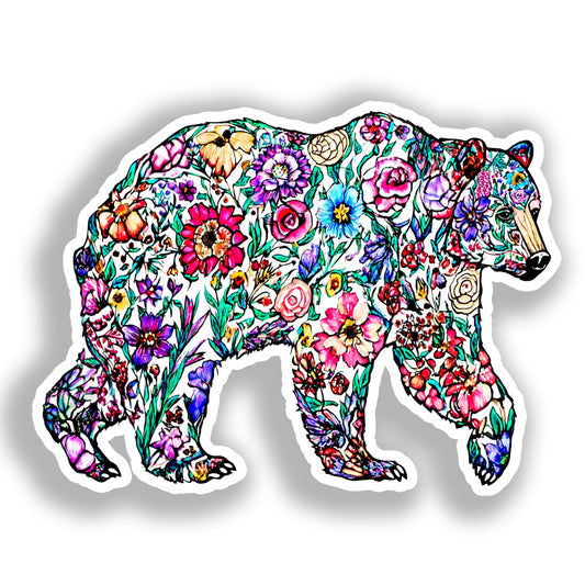 Bear Vinyl Decal Sticker for Car, Laptop, Tumbler and more # A018571-4" x 4"