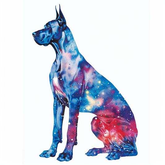 Great Dane Dog Expressive surreal Vinyl Decal Sticker for Car, Laptop, Tumbler and more # F022781