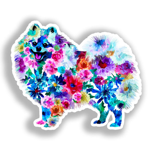 Pomeranian Dog Vinyl Decal Sticker for Car, Laptop, Tumbler and more # A017257-4" x 4"