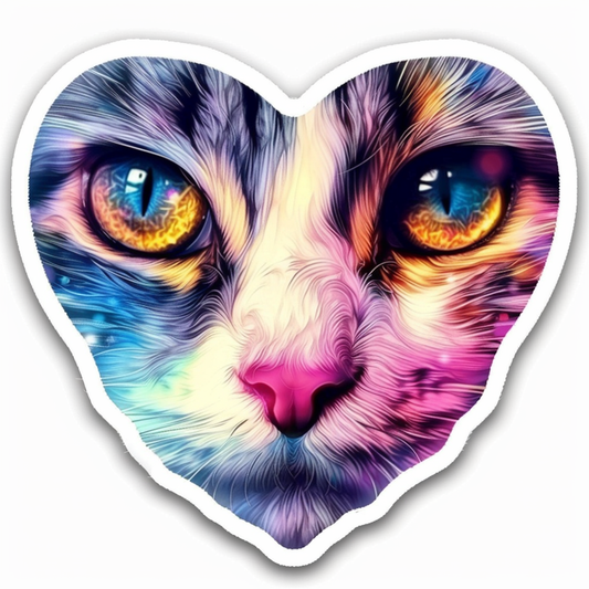 Adorable Turkish Angora Cat  Vinyl Decal Sticker for Car, Laptop, Tumbler and more # F020942-4" x 4"