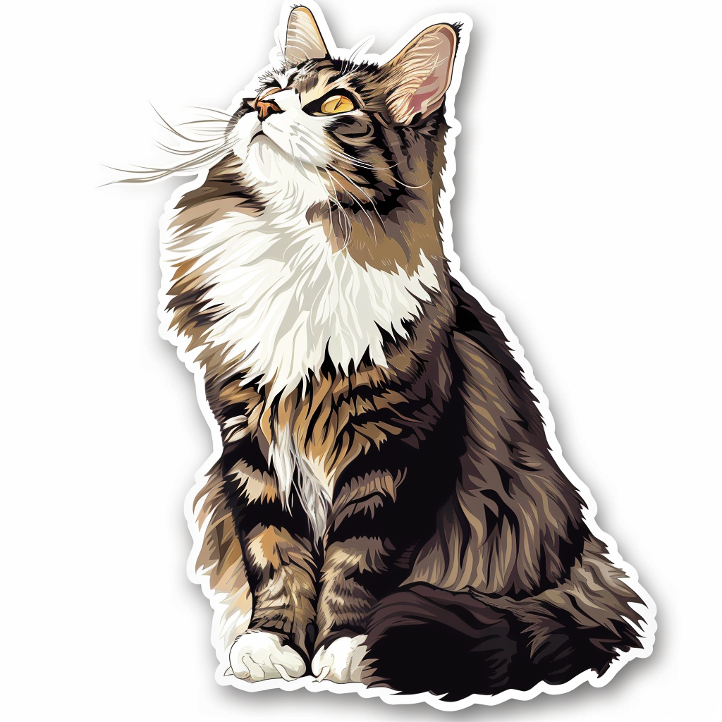Maine Coon cat Vinyl Decal Sticker for Car, Laptop, Tumbler and more # F07875
