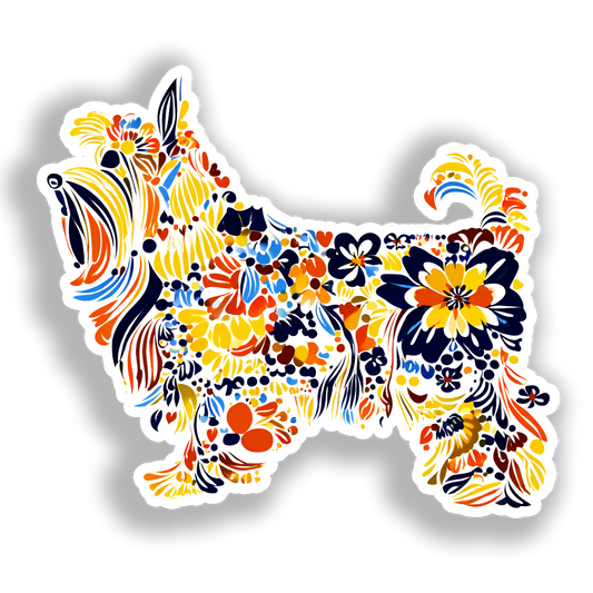 Yorkshire Terrier Dog Vinyl Decal Sticker for Car, Laptop, Tumbler and more # A017149-4" x 4"