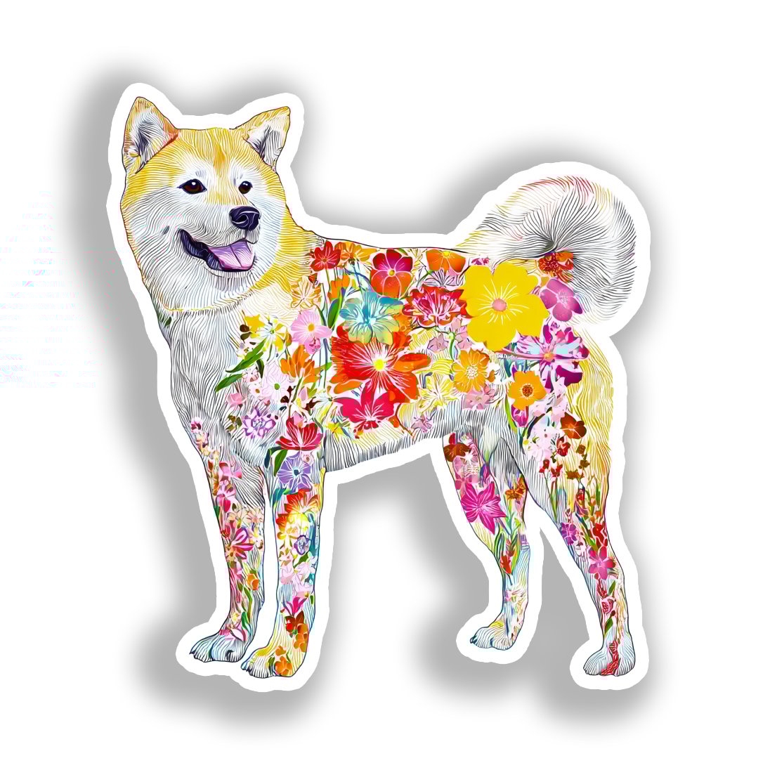 Akita Dog Vinyl Decal Sticker for Car, Laptop, Tumbler and more # A018822-4" x 4"